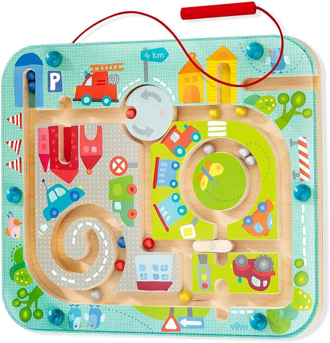 HABA Busy Board for Toddlers 2-4: Town Magnetic Maze Puzzle Game - Toddler Travel Toys for Presch... | Amazon (US)