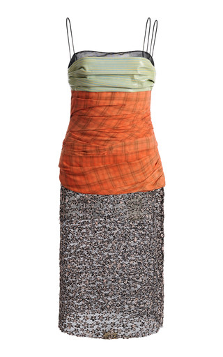 Spliced Mixed Media Midi Dress | Moda Operandi (Global)