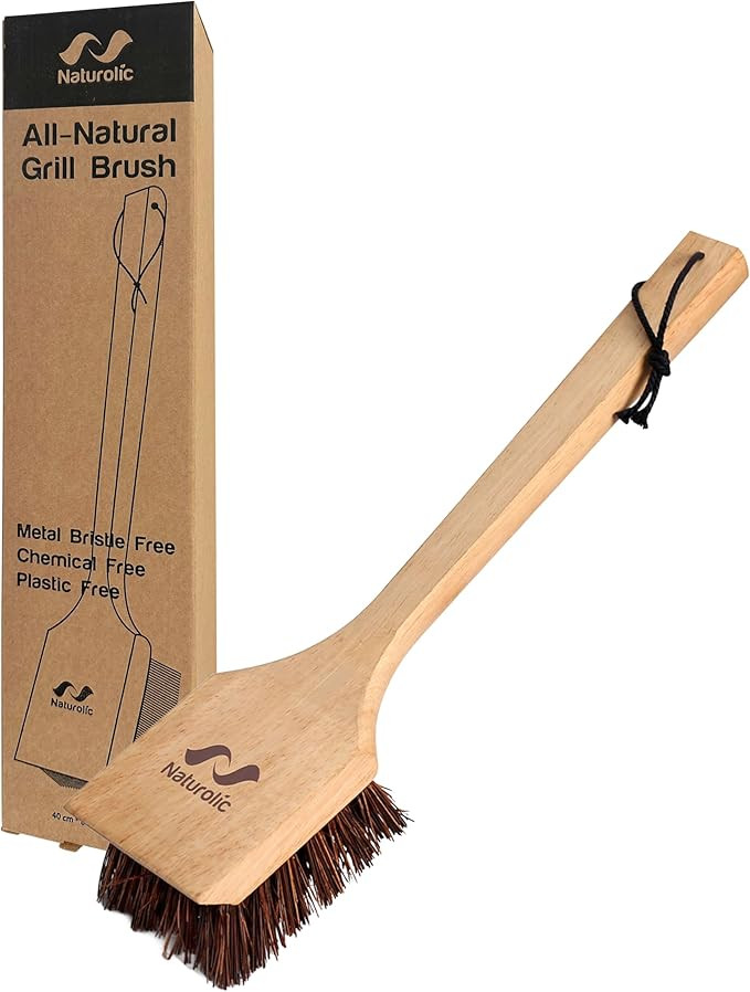 All-Natural Wooden Grill Brush and Grill Cleaner | Works as Scraper Tool for Tough Grill Residue ... | Amazon (US)