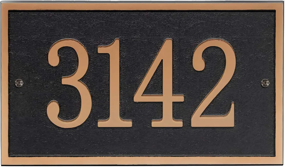 Handcrafted Address Plaque - House Sign Number Wall Plaque (11" x 6.3") Personalized House Sign f... | Amazon (US)