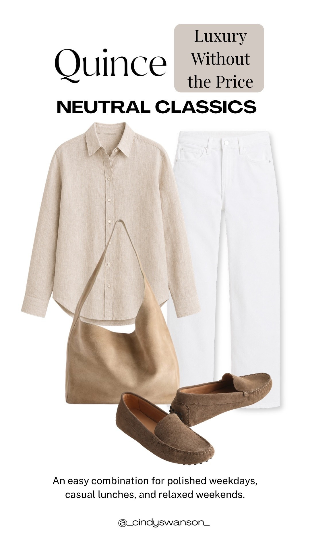 A few beautiful neutrals can go a long way. This easy combination of a relaxed linen shirt, crisp white denim, suede loafers, and a soft neutral bag feels polished without trying too hard—perfect for weekdays, casual lunches, and relaxed weekends.

💡 LTK MADE EASY
❤️ Heart = Support my posts!
🔖 Save = Get sale & restock alerts
📋 Lists = Keep favorites organized
📲 Share = Send lists and products to a friend. Hello, Christmas List!
💬 Comment = Ask me anything about what I’m wearing. :-)

#LTKootd #LTKOver40 #LTKTravel