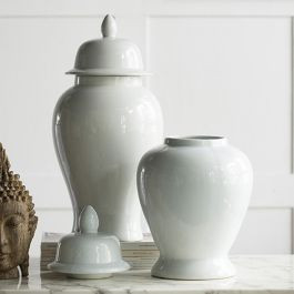 Timeless Accents White Porcelain Ginger Jar | Antique Farm House