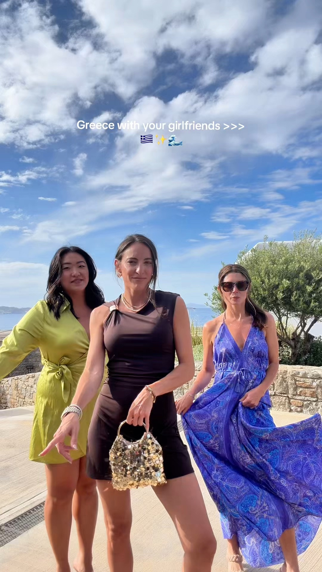 Greece with your girlfriends >>>💙🇬🇷 

 #outfitinspo #nightout #vacation #LTKgrwm #LTKdayinmylife #LTKootd