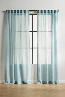 Lena Sheer Woven Curtain | Anthropologie (US)