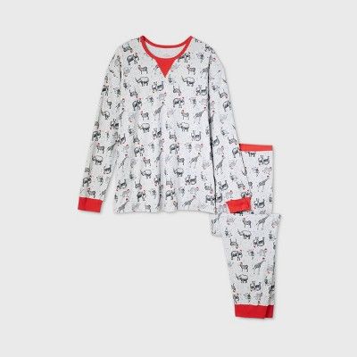 Men's Big & Tall Holiday Safari Animal Print Matching Family Pajama Set - Wondershop™ Gray | Target