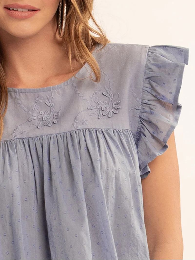 Visit the Jessica Simpson Store(4.4)|19 Jessica Simpson Women's Chandler Flutter Sleeve Top, Size... | Walmart (US)