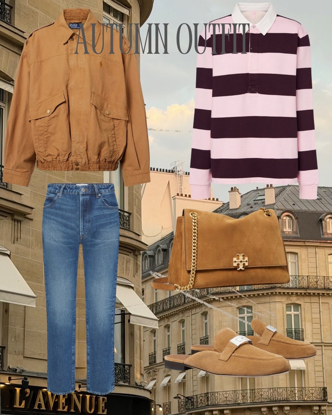 Skins top, striped top, suede shoes, suede bag, straight jeans, Tory Burch jeans, Ralph Lauren jacket

#LTKuk #LTKautumn #LTKFashionMonth