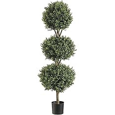 Silk Decor 1 4'TRI Ball Boxwood TOP.(P) GRTT Greenery, 48-in, Two Tone Green | Amazon (US)