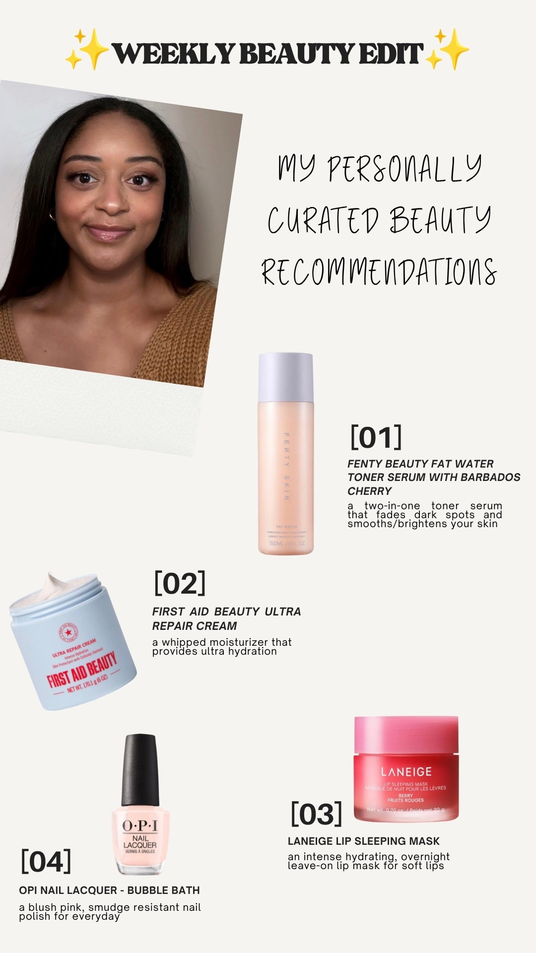 Weekly Beauty Edit #13 - Newsletter Picks #lachiccouture

#LTKgrwm #LTKBeauty #LTKselfcare