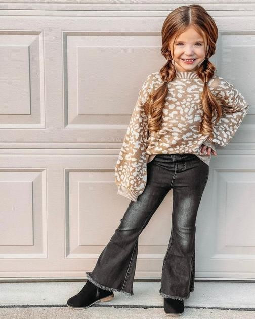 Sophie Denim Bell Bottoms - Black Wash | Bailey's Blossoms