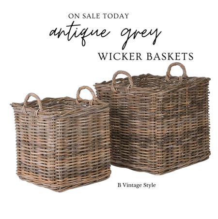 Antique grey wicker baskets are on sale for a great price today! 

#LTKSeasonal #LTKhome