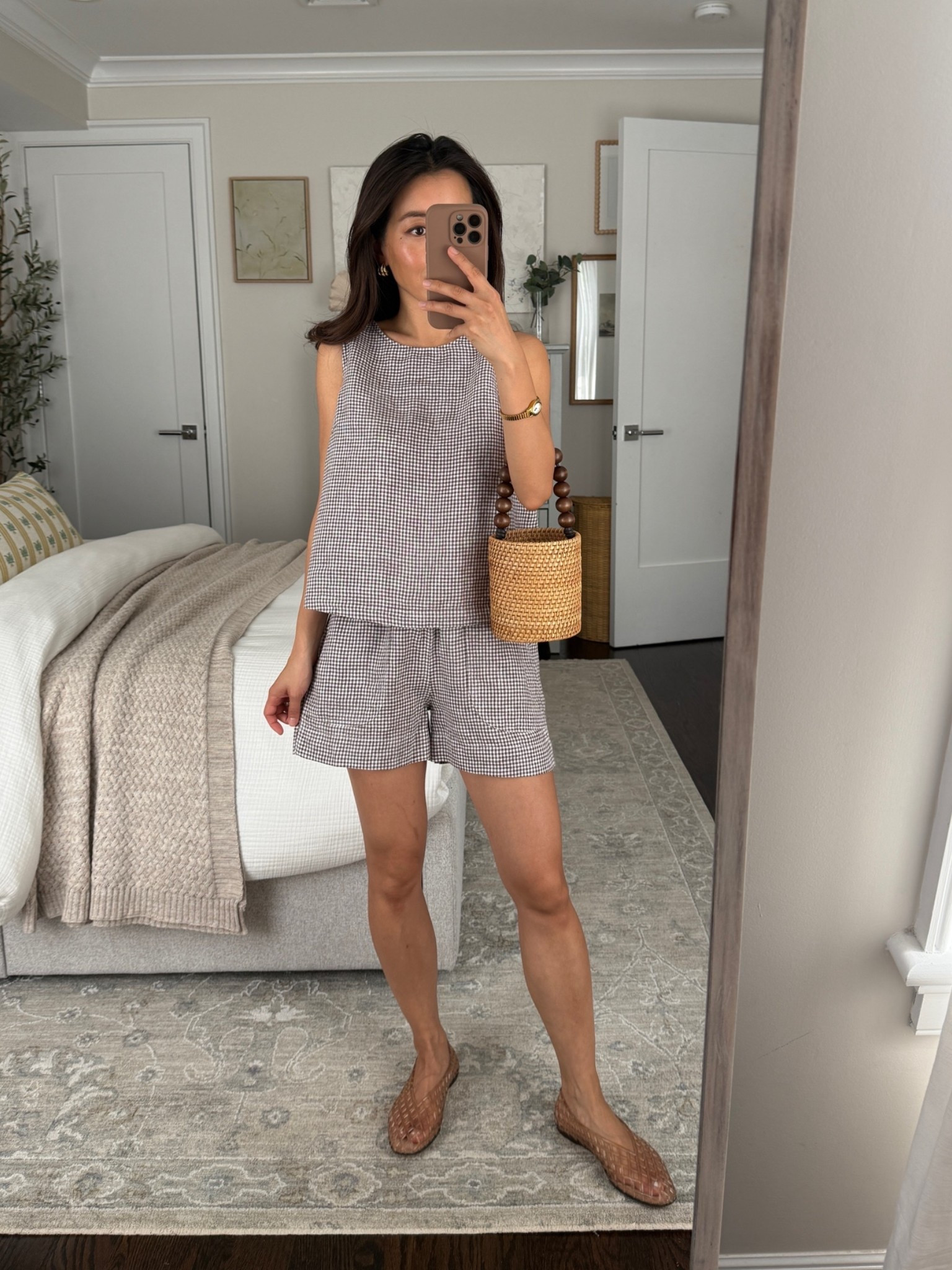 Back in stock! Size info below
• 100% linen shell tank xs, loose fit regular length not cropped on petites 
• Linen shorts xs, petite friendly, stretch waist 
• Dolce Vita jelly flats 5 size down if between sizes 
• Jcrew wicker bag 

Petite summer style, easy mom outfits, linen shorts sets

#LTKPetite #LTKSeasonal #LTKmomlife