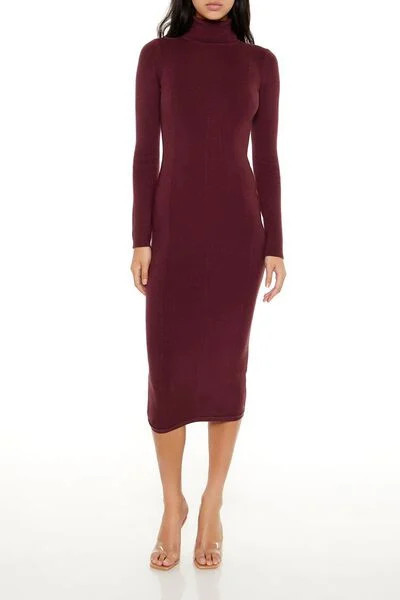 Turtleneck Midi Sweater Dress | Forever 21