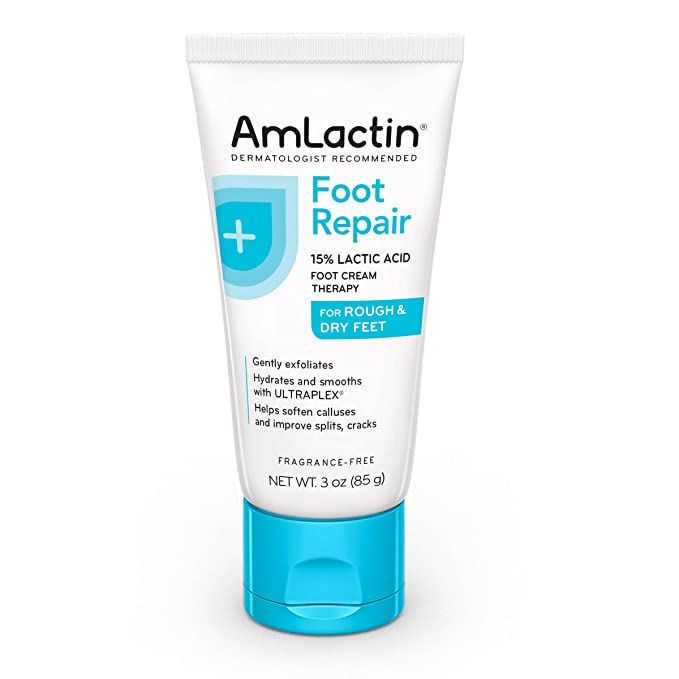 AmLactin Foot Repair Foot Cream Therapy, Foot Cream for Dry Cracked Heels - 3 Oz Tube (Packaging ... | Amazon (US)