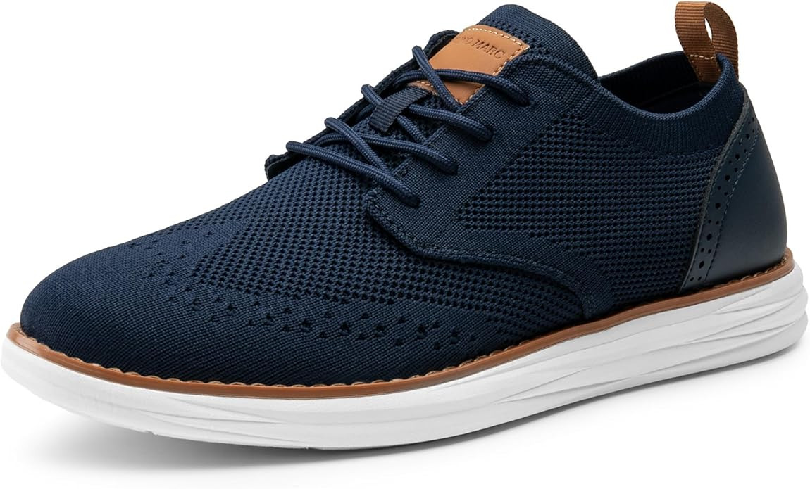 Bruno Marc Men's KnitFlex SmartCraft Mesh Oxfords Sneakers Casual Dress Lace-Up Lightweight Walki... | Amazon (US)