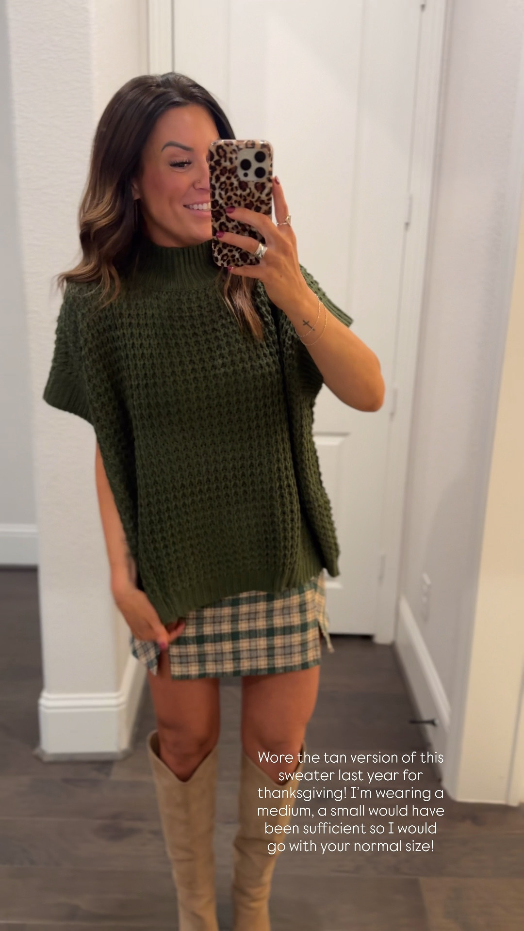 Wearing a medium in this sweater and a small in the skirt! A small in the sweater would have fit better, so I would go with your true size! 

#LTKootd #LTKmomlife #LTKgrwm
