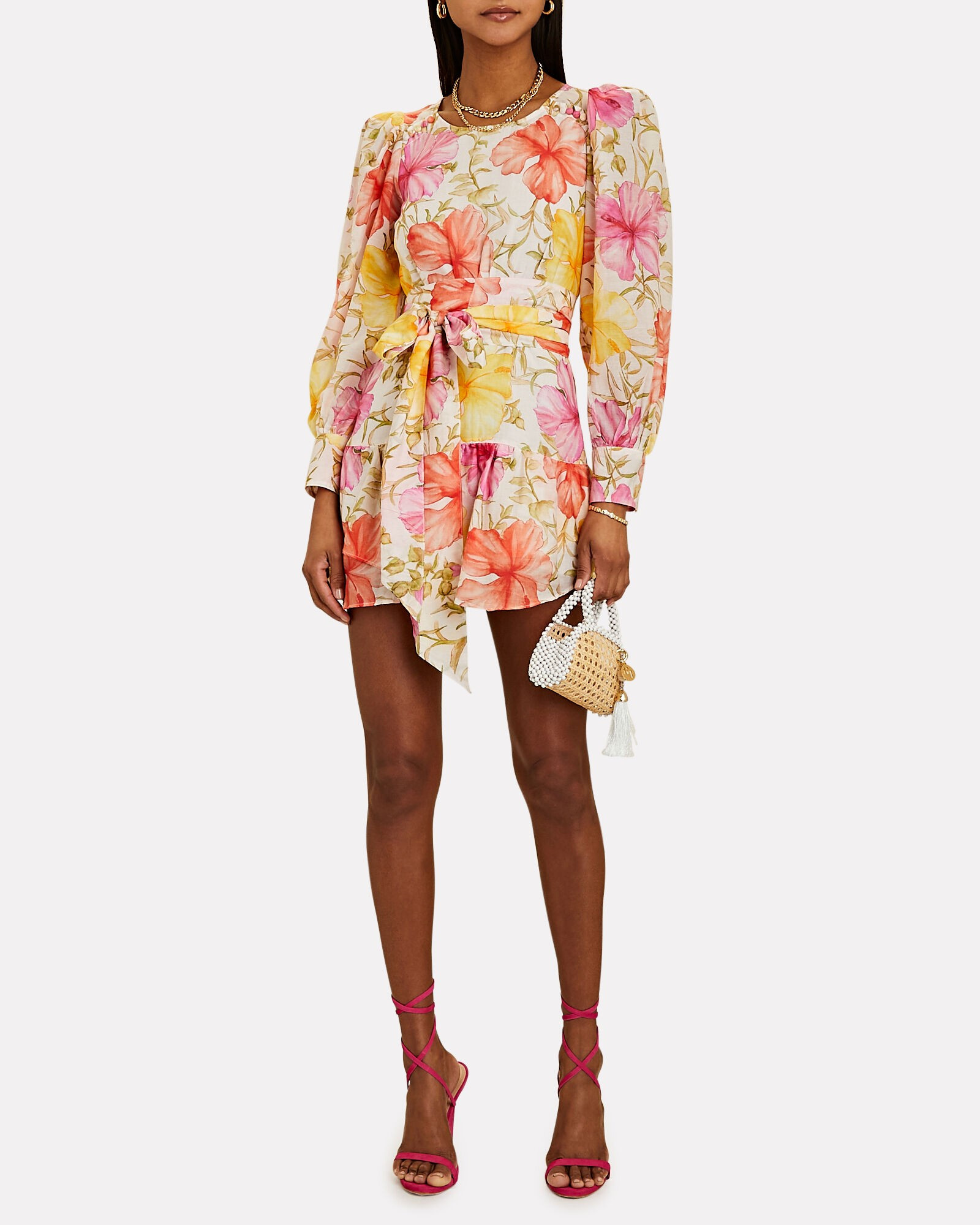 Teyana Floral Cotton-Silk Mini Dress | INTERMIX