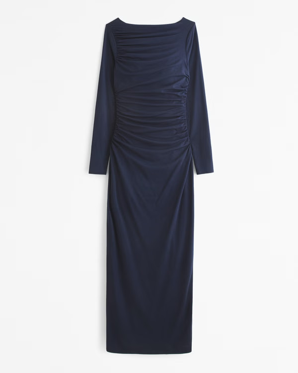 Women's Long-Sleeve Slash Knit Maxi Dress | Women's Dresses & Jumpsuits | Abercrombie.com | Abercrombie & Fitch (US)