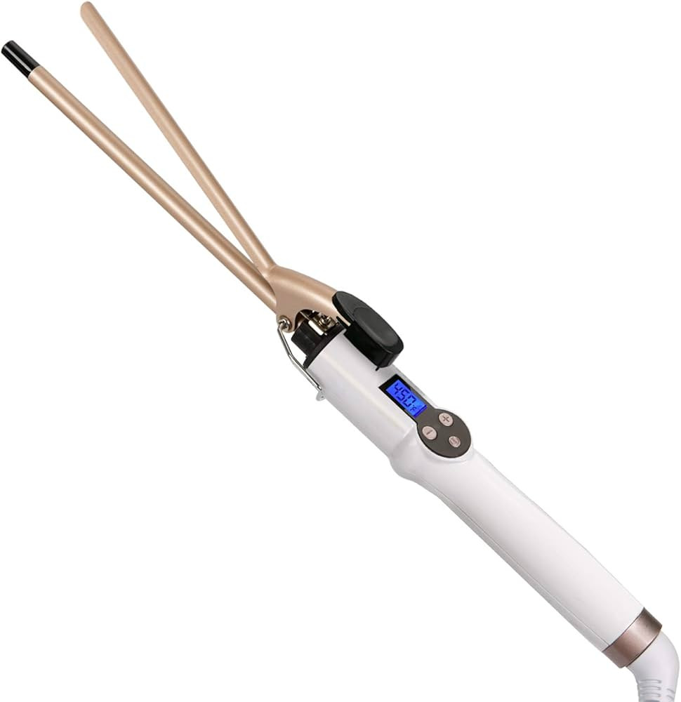 9mm Curling Iron Professional, 3/8 Inch Ceramic Tourmaline Curl Wand Barrel, Hair Curler Iron for... | Amazon (US)