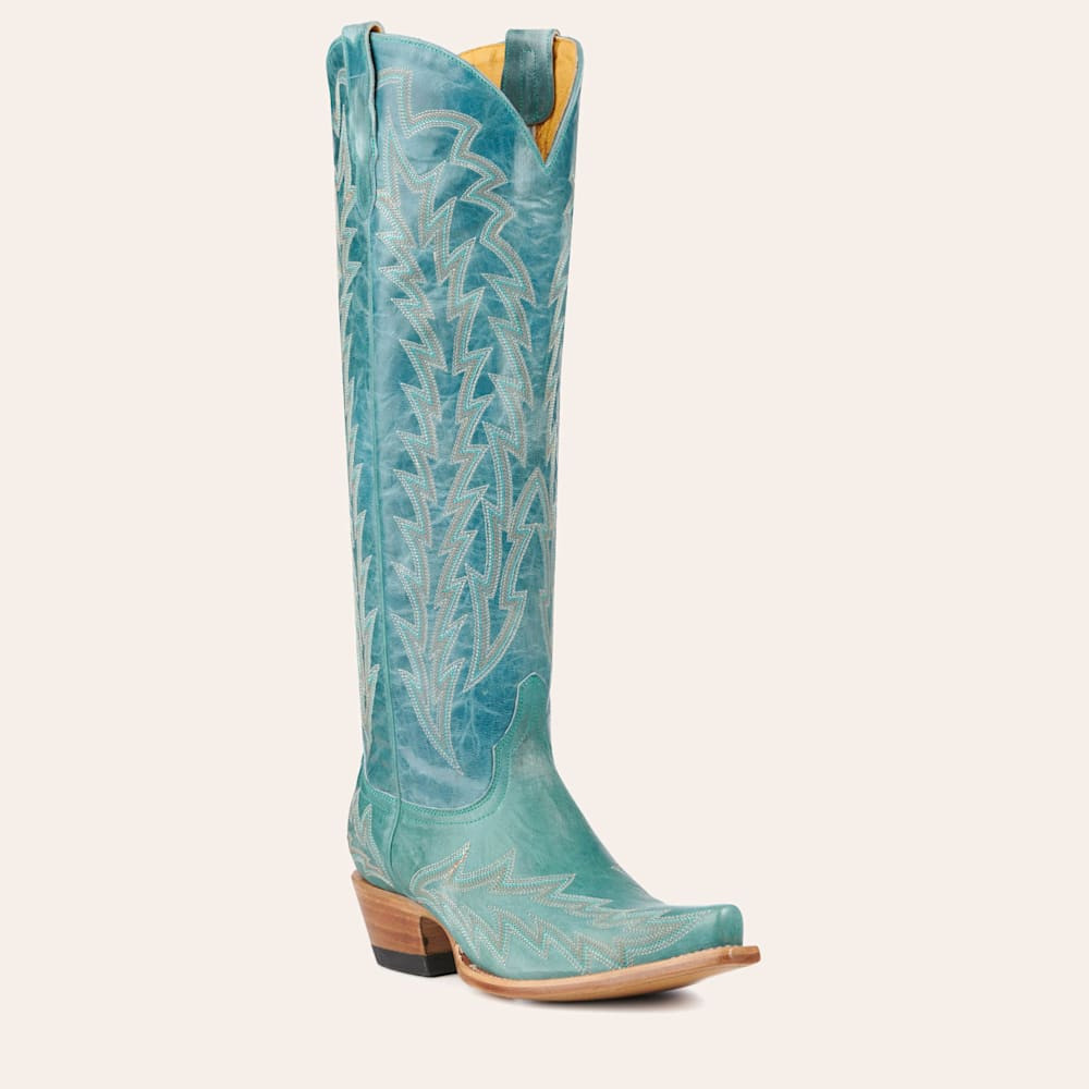 JRC & Sons Women’s Nancy Turquoise Snip Toe Tall Cowboy Boots | Cavender's