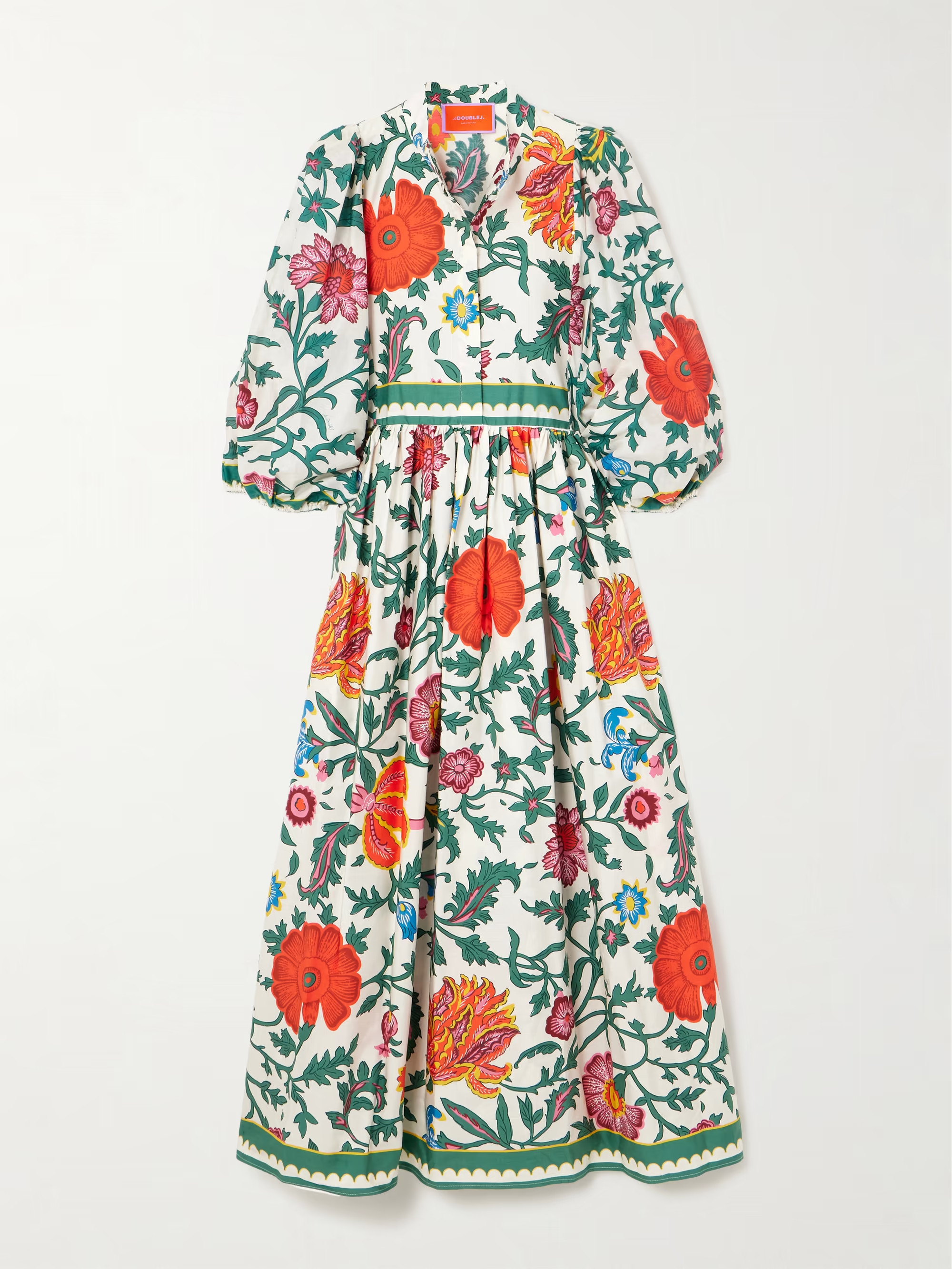 Portofino pleated cotton-poplin midi dress | NET-A-PORTER (US)
