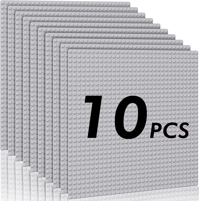 Classic Baseplates Building Plates-Pack of 10 Large 10" x 10" Building Bricks Compatible with All... | Amazon (US)