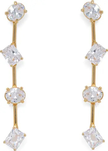 Lady Grey Stella Cubic Zirconia Linear Drop Earrings | Nordstrom | Nordstrom