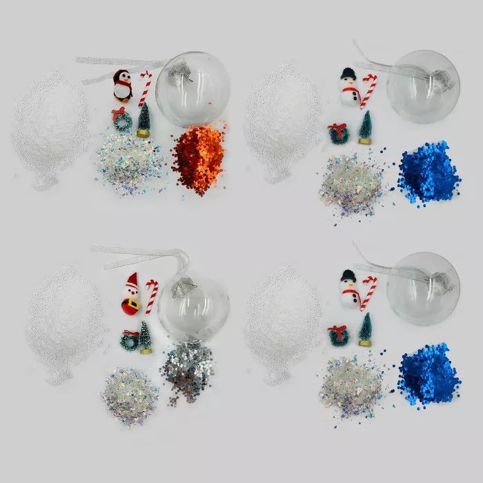 4pk Do-It-Yourself Shatterproof Ornament Fill Kits - Bullseye's Playground™ | Target