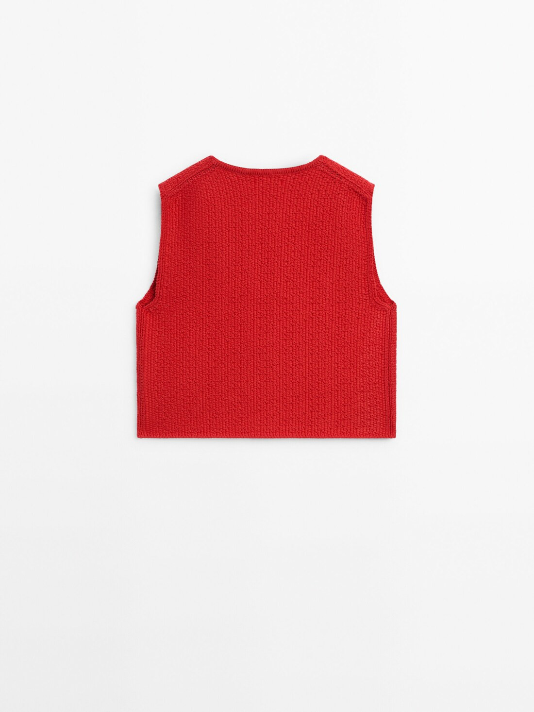Knit vest with tie details | Massimo Dutti US