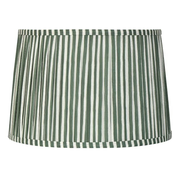 Green Striped Pleated Lamp Shade, 10" | At Home