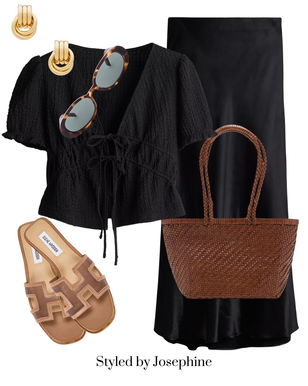 Effortless summer chic in an all-black look — because timeless always wins. Perfect for errands, lunch dates, or an easy dinner al fresco.

Tags: AllBlackOutfit SummerStyle EffortlessChic LTKSummerStyle WovenAccessories SteveMaddenSandals BlackSkirtStyle LTKOutfitInspo

#LTKSeasonal #LTKWorkwear #LTKFindsUnder100