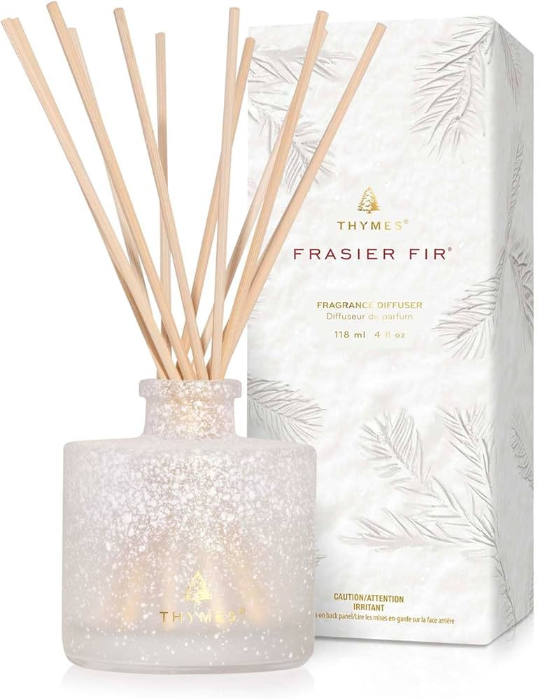Thymes Frasier Fir Reed Diffuser Set – Includes Reeds, Fragrance Oil, and Frosted Glass Bottle ... | Amazon (US)