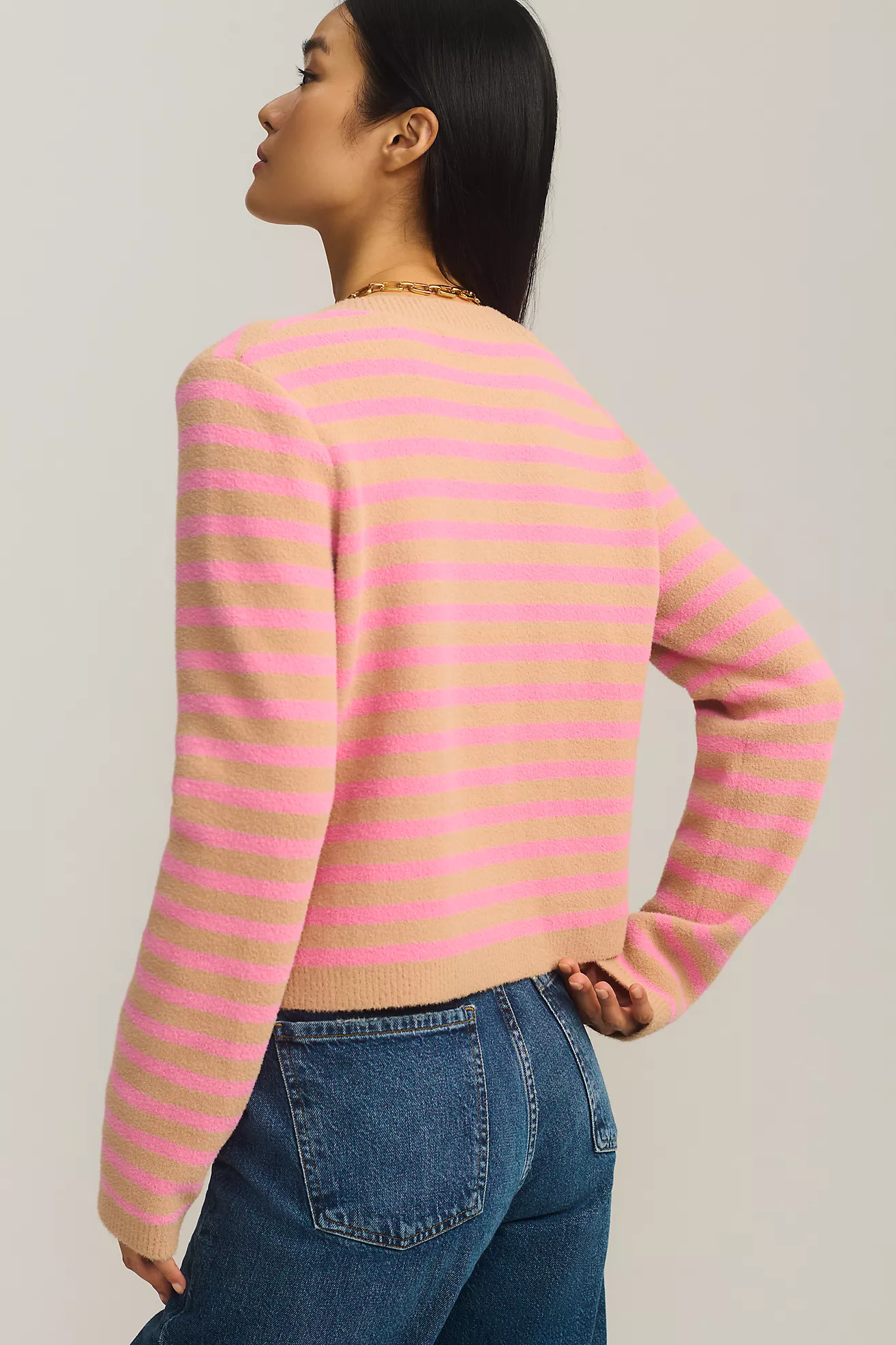 NVLT Striped Sweater Lady Jacket | Anthropologie (US)
