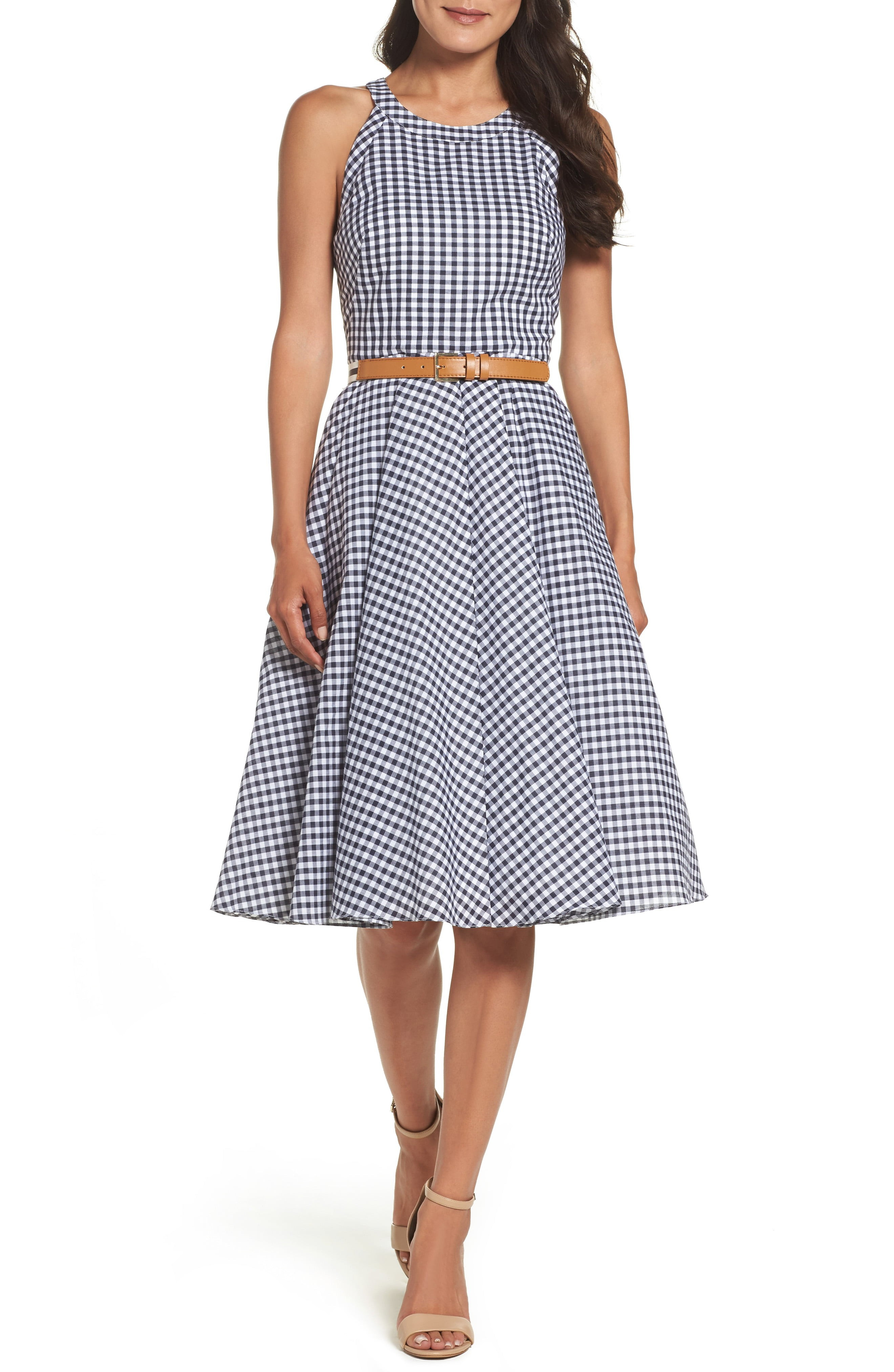 Belted Fit & Flare Dress | Nordstrom