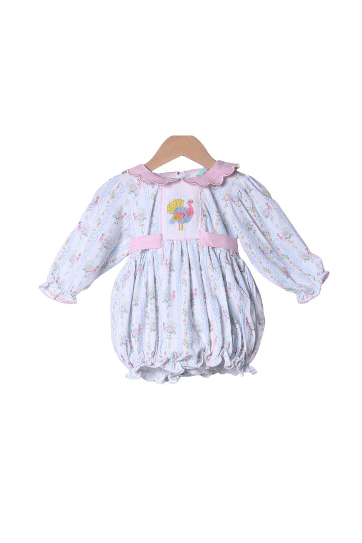 Smocked Pastel Turkey Bubble | The Smocked Flamingo
