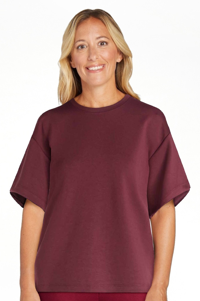 Scoop Women's and Women's Plus New Scubaknit Tee with Short Sleeves, Sizes XS-4X | Walmart (US)