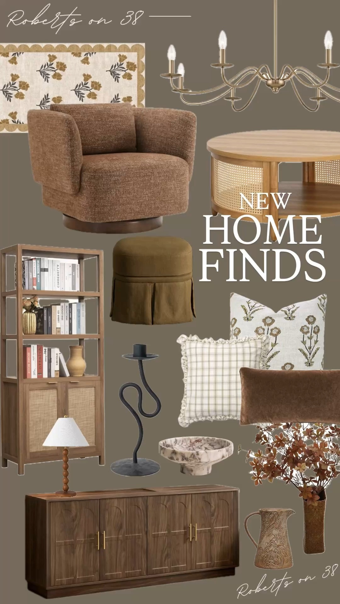 These new home finds are all about warm woods, cozy textures, and timeless pieces that instantly elevate a space. From the curved accent chair and wood sideboard to the rattan bookshelf and neutral throw pillows, everything layers together beautifully for a cozy living room, reading nook, or styled corner.

#LTKHome #LTKLivingRoom #LTKFinds

#LTKSeasonal #LTKSaleAlert #LTKHome