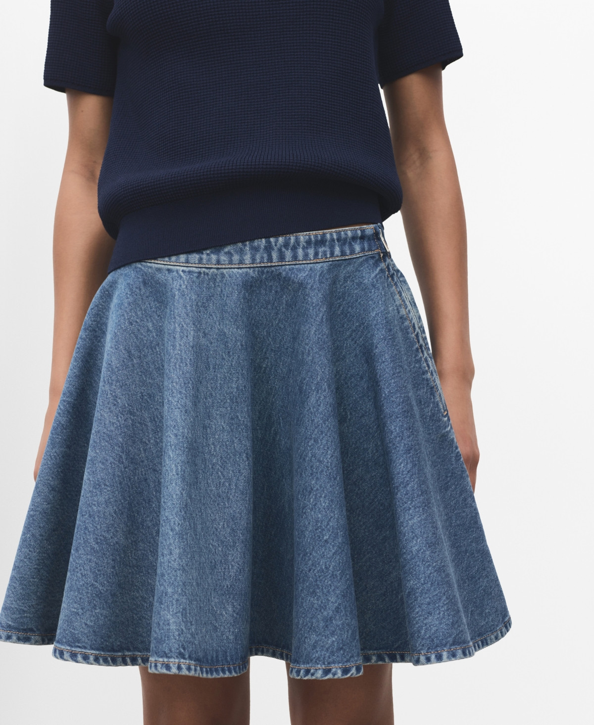 Mango Women's Short Denim Skirt - Medium Blue | Macy's