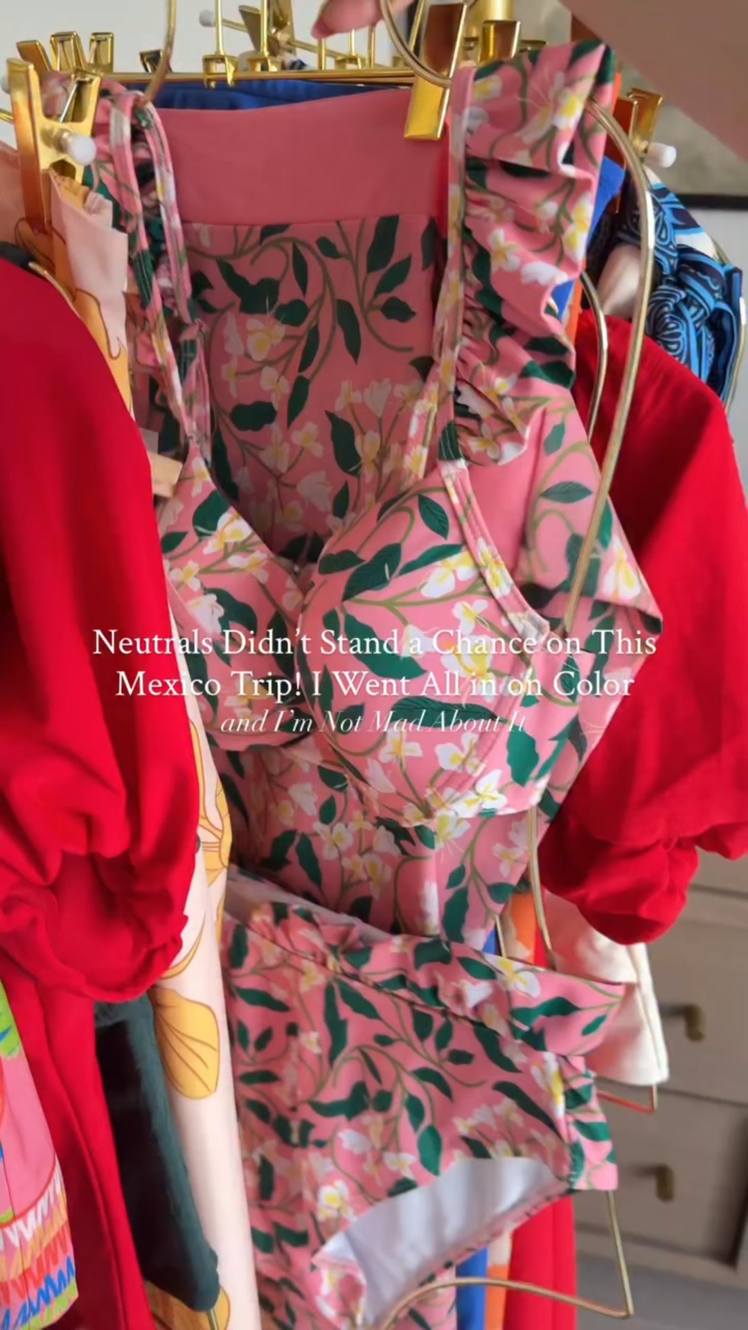 Somewhere between packing and overpacking I decided this trip is all about color. Pretty much if it’s not going to pop, I don’t want it.

There’s something about being away that makes it feel right to go all in. No safe choices, just fun ones and these are some of my favorites! I can see myself wearing these all summer long!
