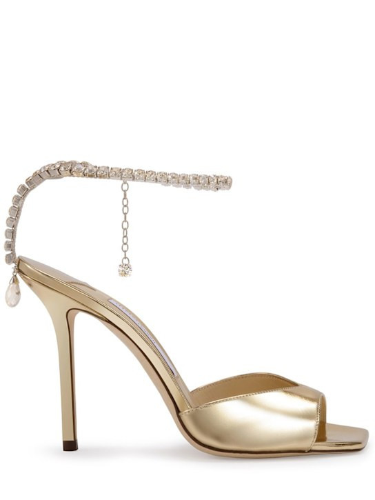 Sandalias de piel metalizada 100mm | Luisaviaroma