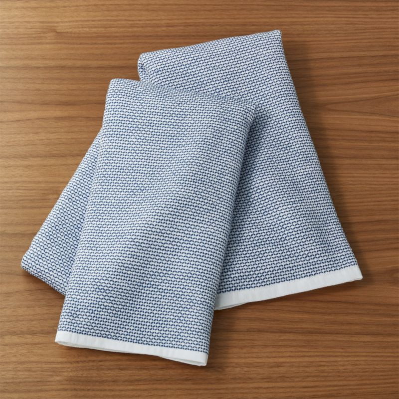 Indigo Textured Terry Dish Towels, Set of 2 + Reviews | Crate and Barrel | Crate & Barrel