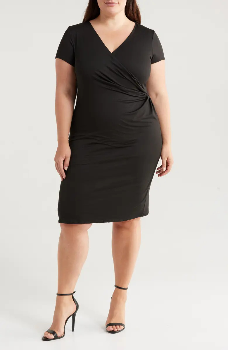 V-Neck Stretch Faux Wrap Dress | Nordstrom