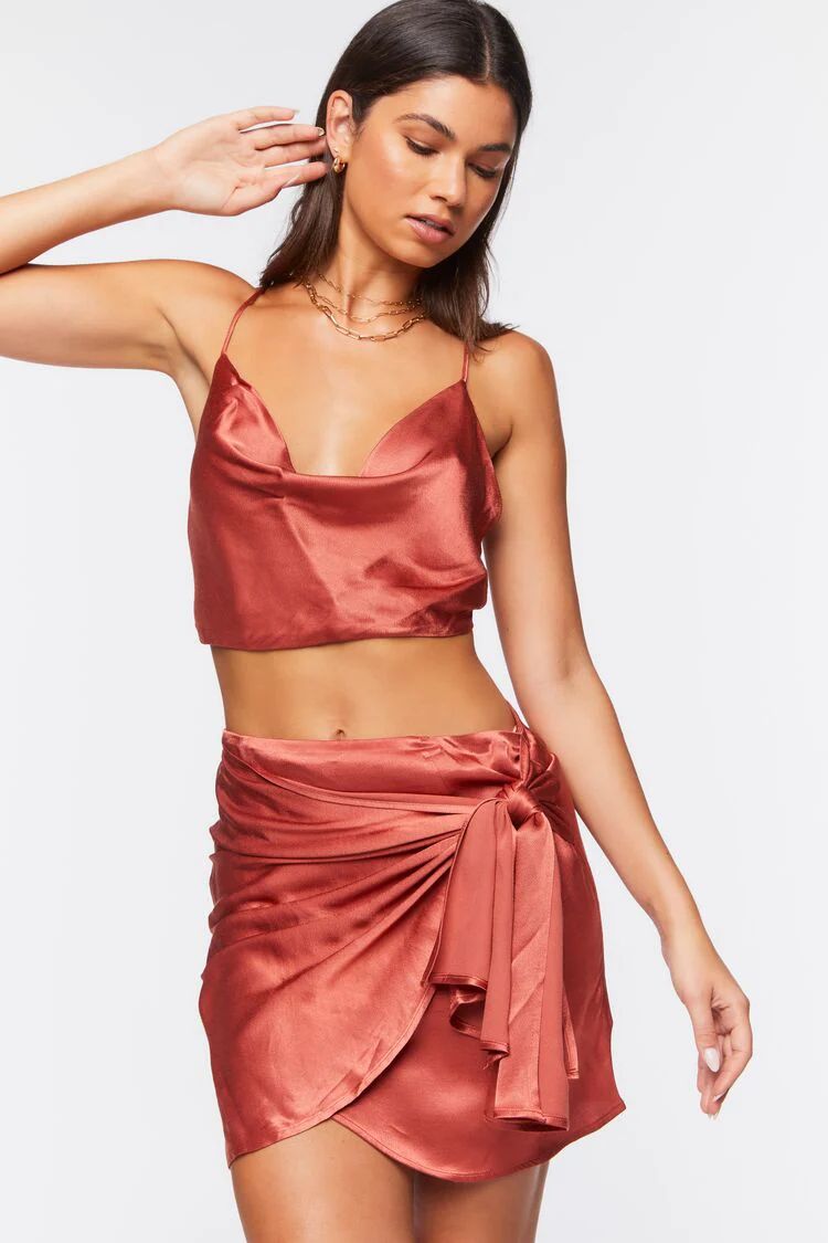 Satin Cropped Cami & Self-Tie Wrap Skirt
– Forever 21 | Forever 21 CA