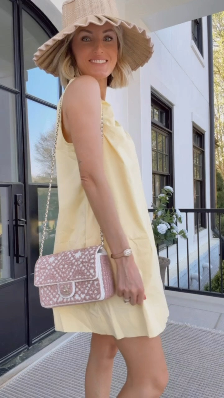 This lightweight mini dress is so easy to throw on & go! Love the yellow for spring & summer! Wearing size S!

Loverly Grey, spring outfit, spring looks, yellow dress, Amazon, summer outfit, straw hat, sandals 

#LTKSeasonal