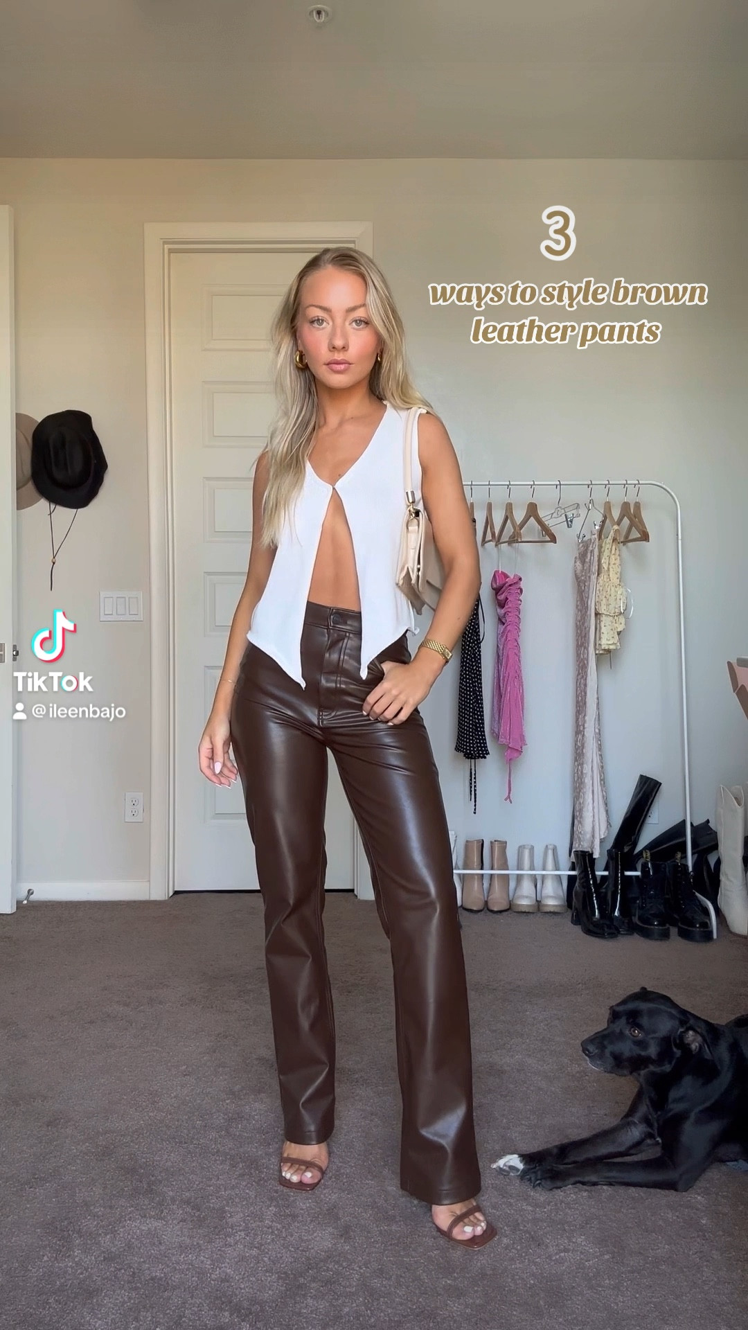 wearing: 
-24 regular in the leather pants (linked the curve love option as well)
-medium in white vest
-XXS in plain white tee
-small in Big Sur sweatshirt 
-converse are TTS 
-new balance 550’s go up a half size