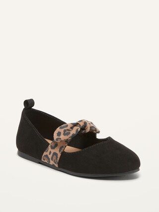 Faux-Suede Bow-Strap Ballet Flats for Toddler Girls | Old Navy (US)