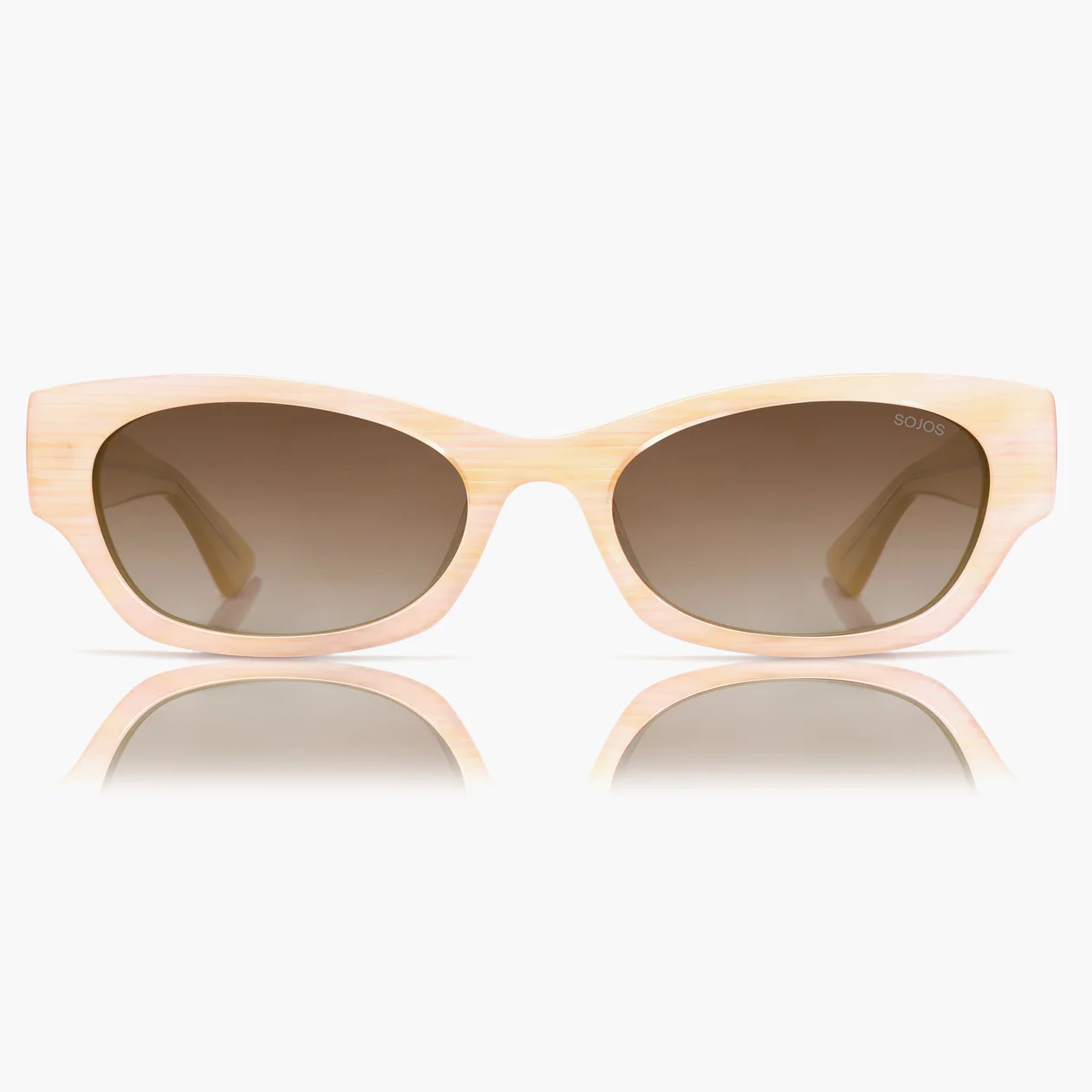 Retro Coral Design Polarized Acetate Women Sunnies SJ3101 Fire Coral | SOJOS VISION | SOJOS VISION
