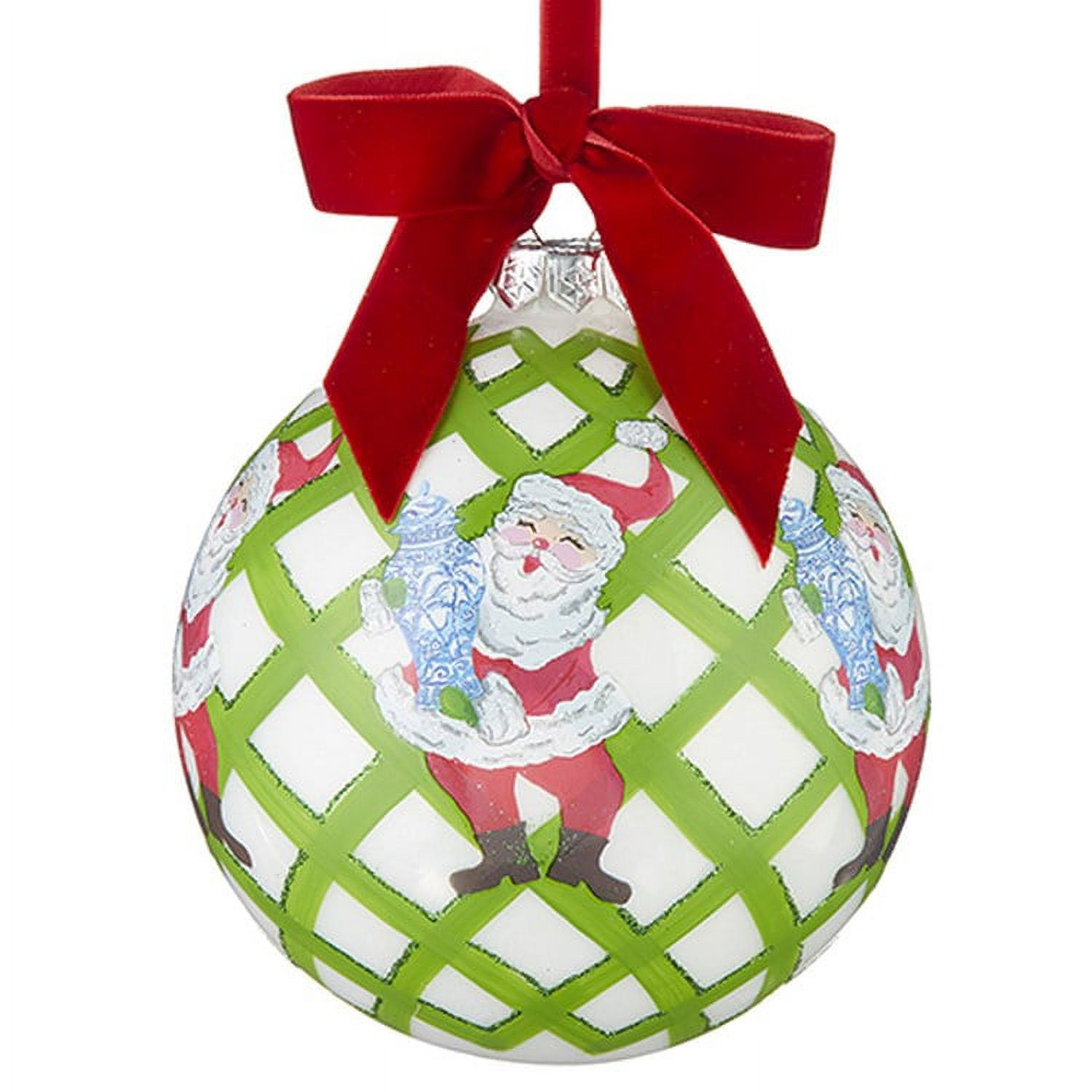 Raz Imports 2022 Collected Christmas 4.5" Santa With Ginger Jar Ball Ornament | Walmart (US)