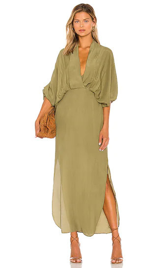 Plunge Dress in Amazon Green | Olive Green Dress | Plunge Dress | Deep V Dress | Revolve Clothing (Global)