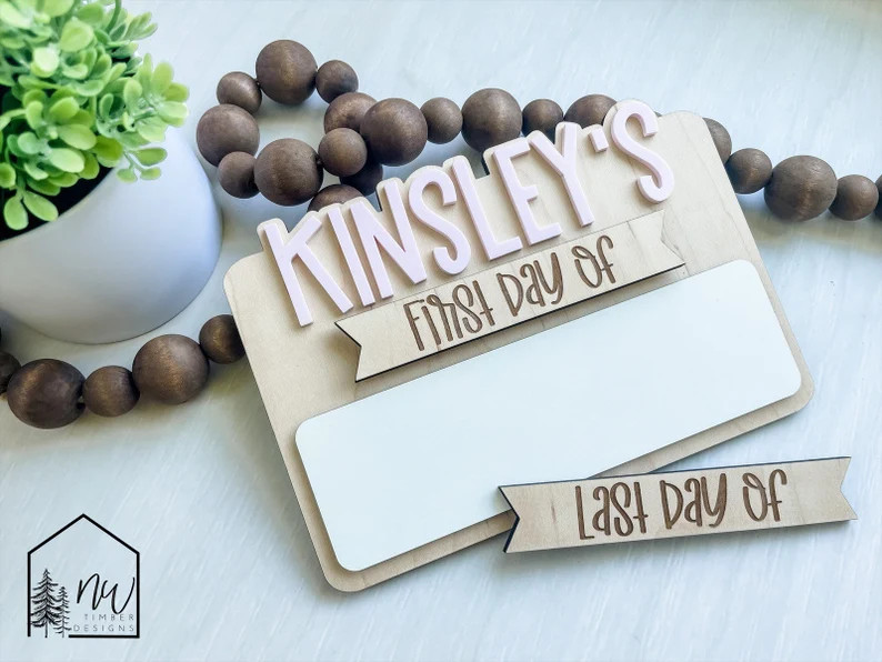 First & Last Day of School Sign Reusable, First Day of School Board, Back to School Sign, First D... | Etsy (US)